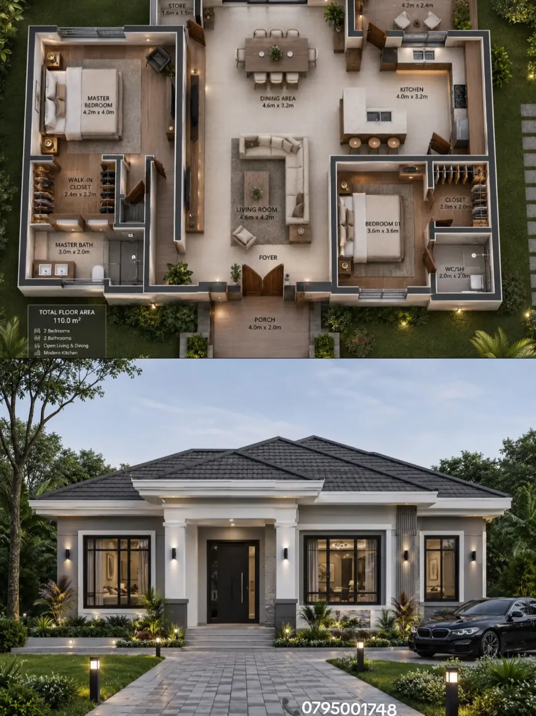 Modern 2 bedrooms all ensuite 